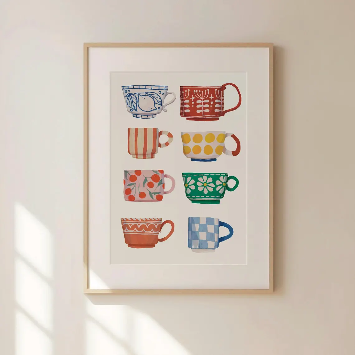 Xbloom Coffee Tea - Teebecher-Druck, Frühstücksposter, Kaffee-Druckkunst, handgemachte Küchenwandkunst, digital