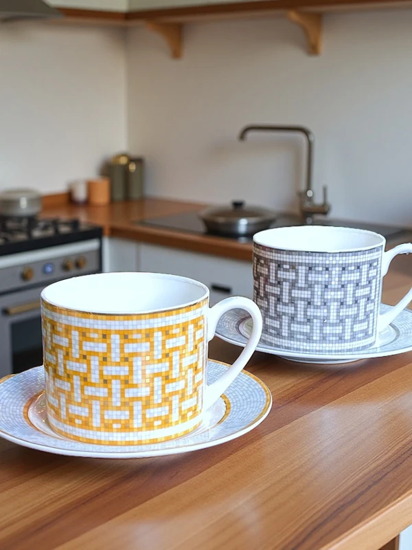 Xbloom Coffee Tea - Elegantes Kaffeebecher-Set aus Bone China im