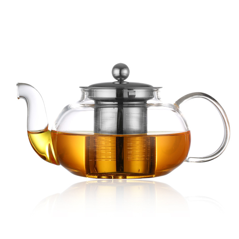 Coffee Tea And Sugar Set - 600/800 ml Hitzebeständige Glas Teekanne Blume