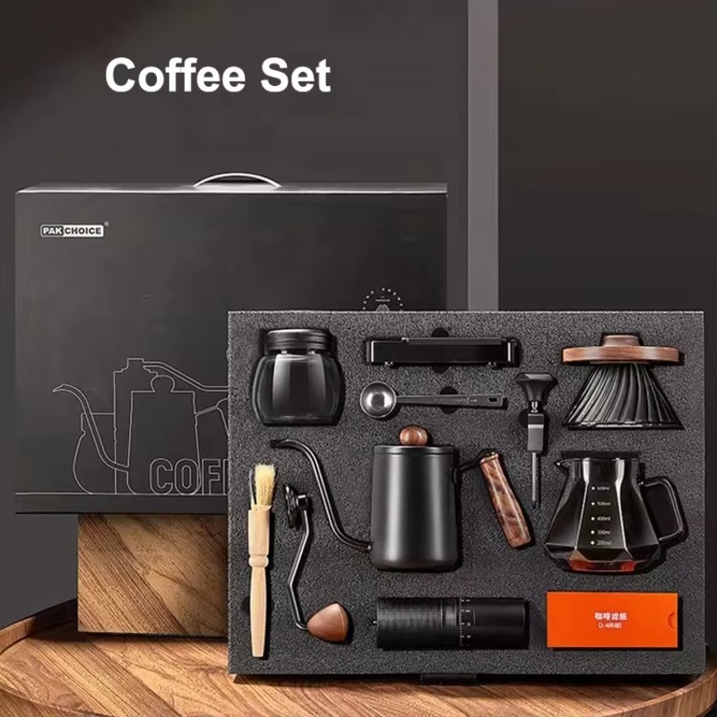 Xbloom Coffee Tea - 10-teiliges Reise-Kaffee-Set: Manuelle Kaffeemühle, Filterbecher, Sharing-Kanne