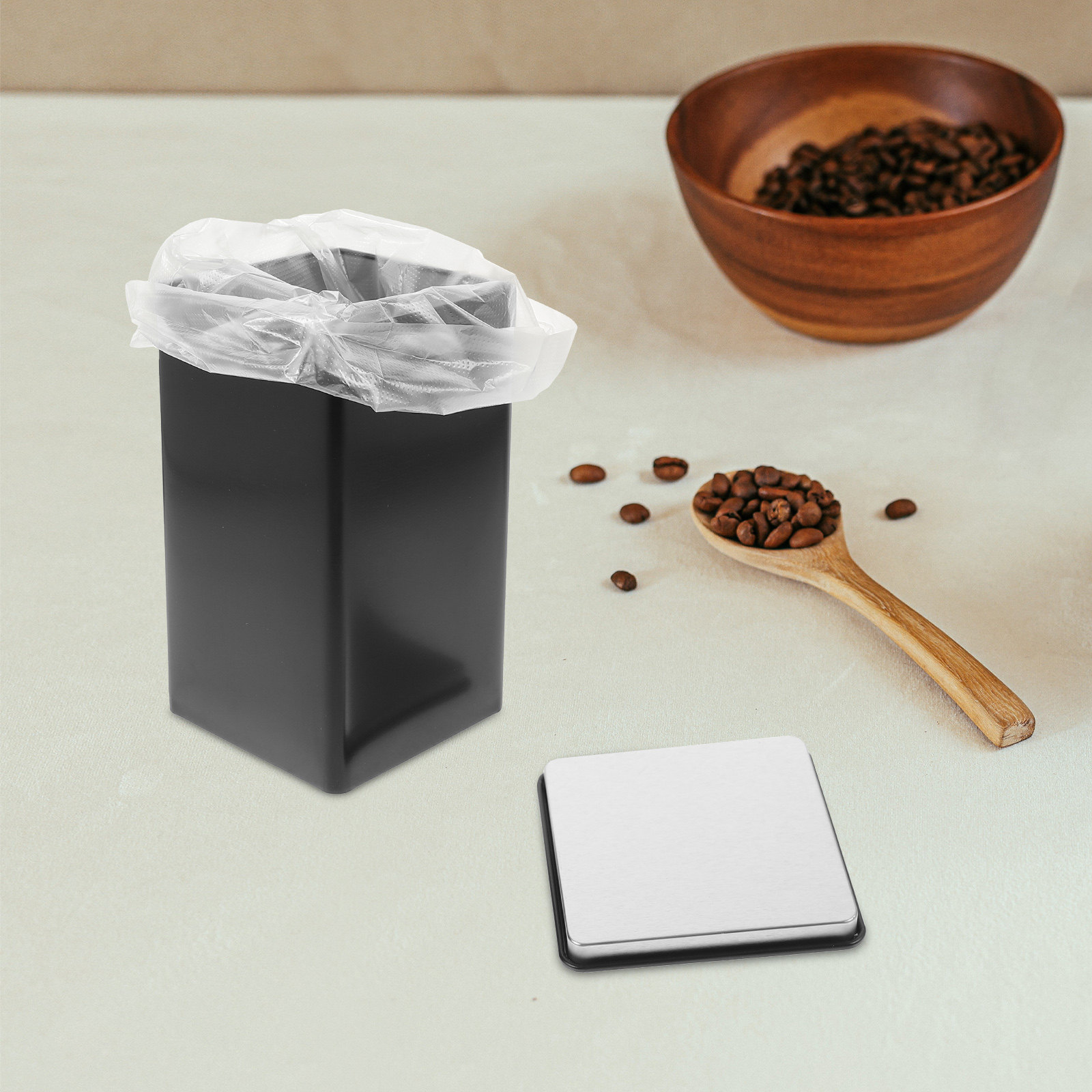 Coffee Tea Sugar - 4 Stück Teedosen aus Weißblech mit