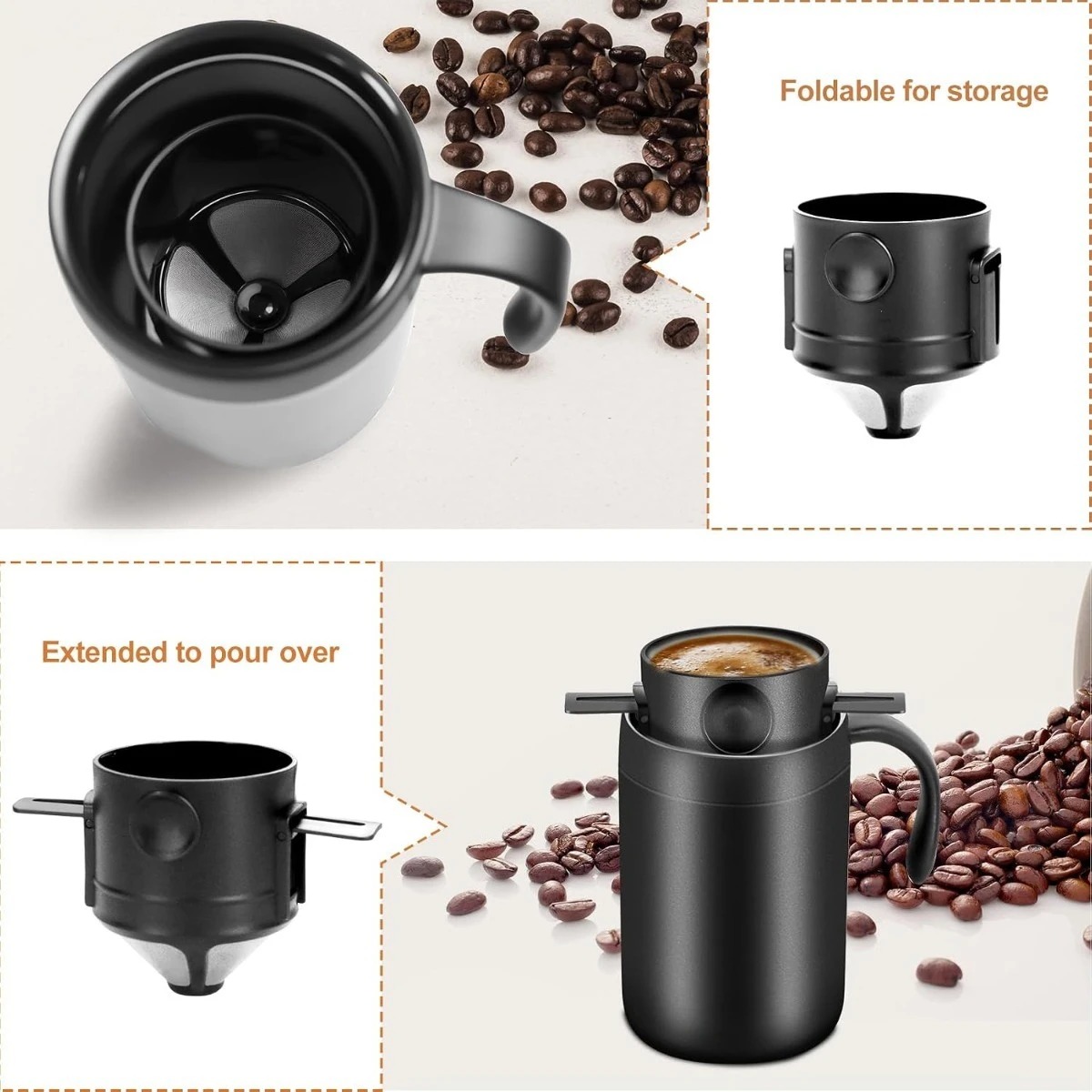 350/550ml Edelstahl-Kaffeebech – Xbloom Coffee Tea Bewertung und Preis