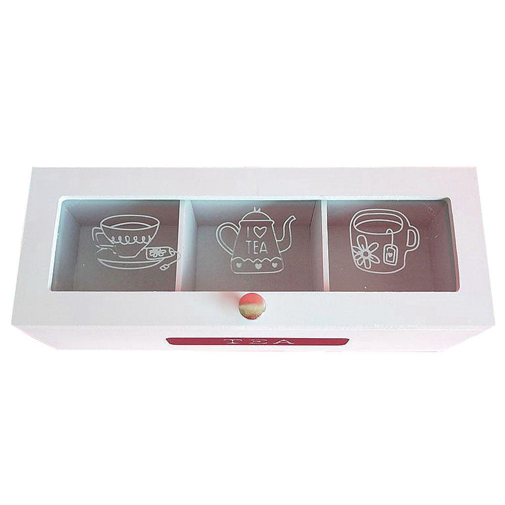 1 Stück Holz-Teebox, hochfeste – Coffee Tea Sugar Bewertung und Preis
