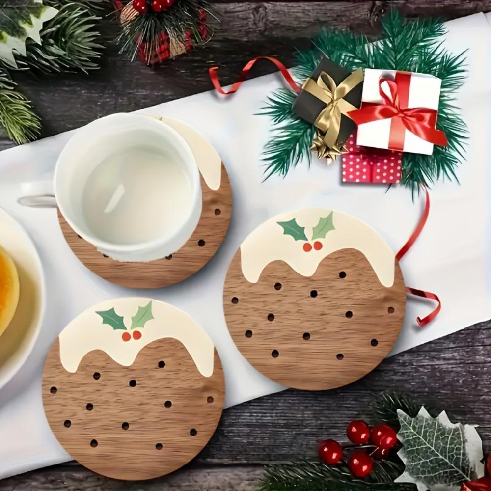 Untersetzer-Set aus Holz im Pu – Xbloom Coffee Tea Bewertung und Preis